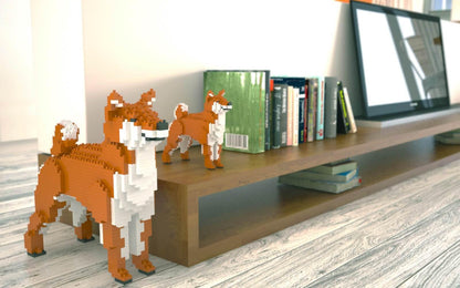 Shiba Inu Dog Sculptures - LAminifigs , lego style jekca building set