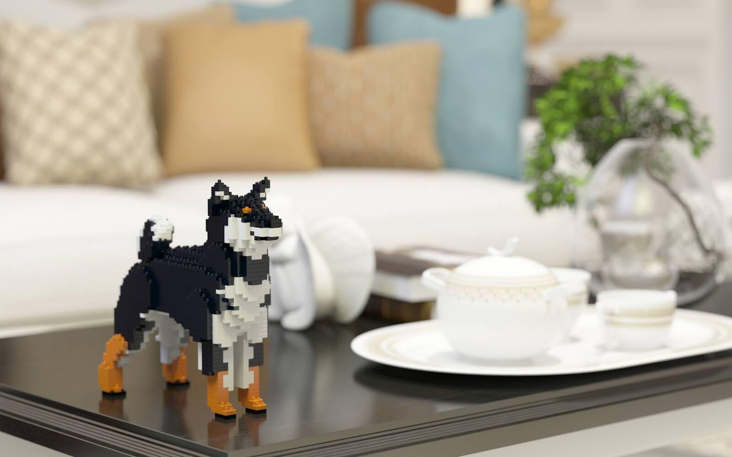 Shiba Inu Dog Sculptures - LAminifigs , lego style jekca building set