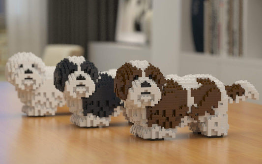 Shih Tzu Dog Sculptures - LAminifigs , lego style jekca building set