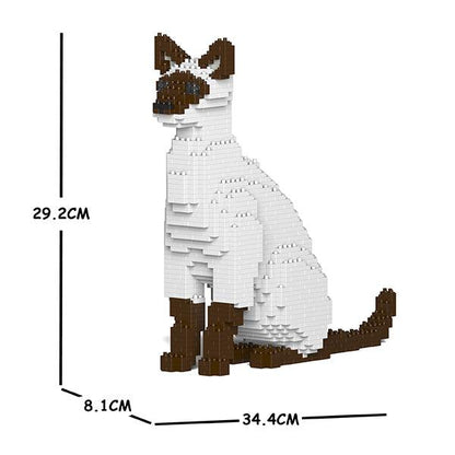 Siamese Cats Sculptures - LAminifigs , lego style jekca building set