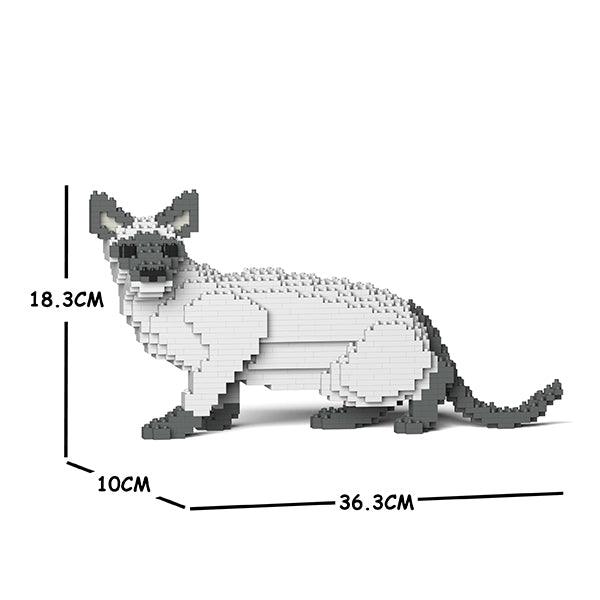 Siamese Cats Sculptures - LAminifigs , lego style jekca building set