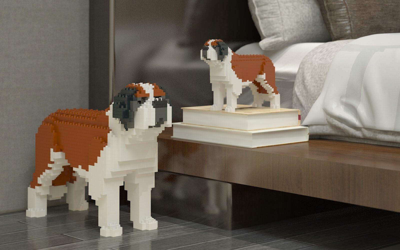 St. Bernard Dog Sculptures - LAminifigs , lego style jekca building set