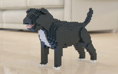 Staffordshire Bull Terrier Dog Sculptures - LAminifigs , lego style jekca building set