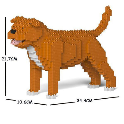 Staffordshire Bull Terrier Dog Sculptures - LAminifigs , lego style jekca building set