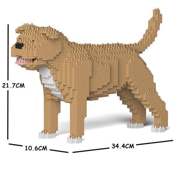 Staffordshire Bull Terrier Dog Sculptures - LAminifigs , lego style jekca building set