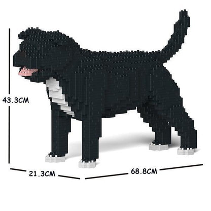 Staffordshire Bull Terrier Dog Sculptures - LAminifigs , lego style jekca building set