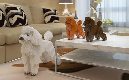 Standard Poodle Dog Sculptures - LAminifigs , lego style jekca building set