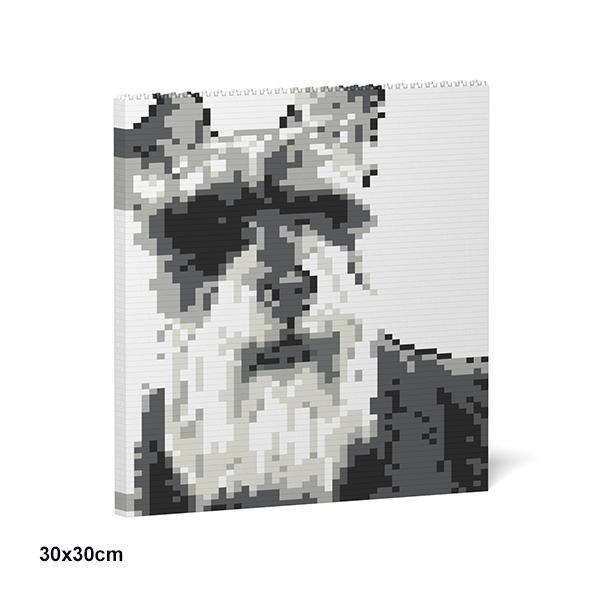 Standard Schnauzer Brick Paintings - LAminifigs , lego style jekca building set