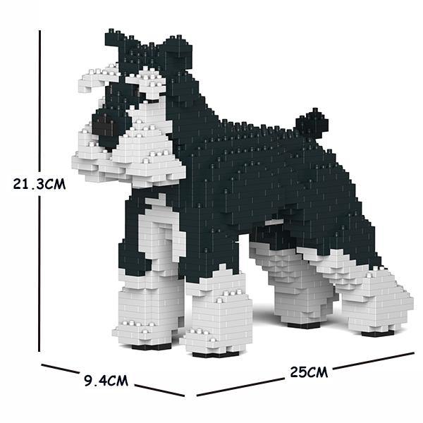 Standard Schnauzer Dog Sculptures - LAminifigs , lego style jekca building set