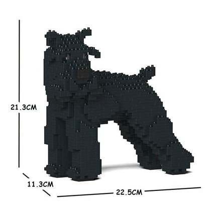 Standard Schnauzer Dog Sculptures - LAminifigs , lego style jekca building set