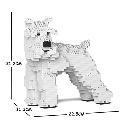 Standard Schnauzer Dog Sculptures - LAminifigs , lego style jekca building set