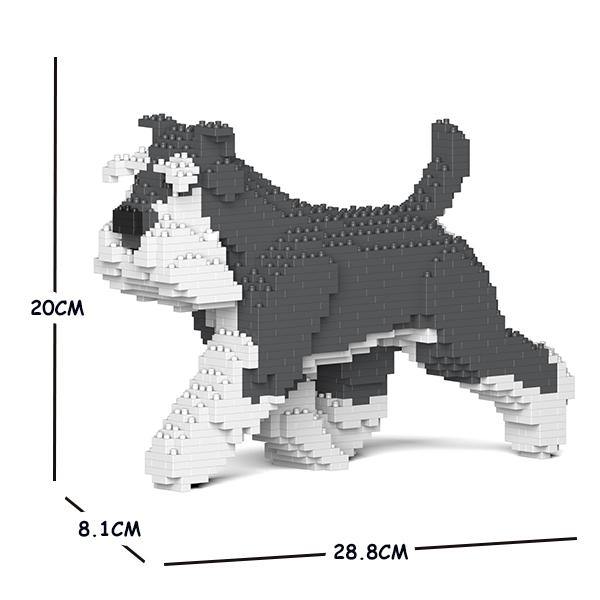 Standard Schnauzer Dog Sculptures - LAminifigs , lego style jekca building set