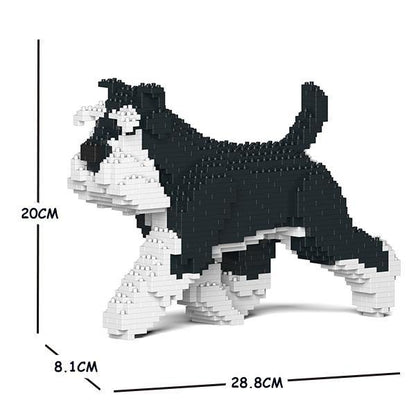 Standard Schnauzer Dog Sculptures - LAminifigs , lego style jekca building set