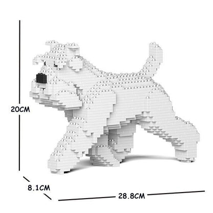 Standard Schnauzer Dog Sculptures - LAminifigs , lego style jekca building set