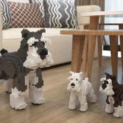 Standard Schnauzer Dog Sculptures - LAminifigs , lego style jekca building set
