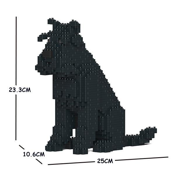 Standard Schnauzer Dog Sculptures - LAminifigs , lego style jekca building set