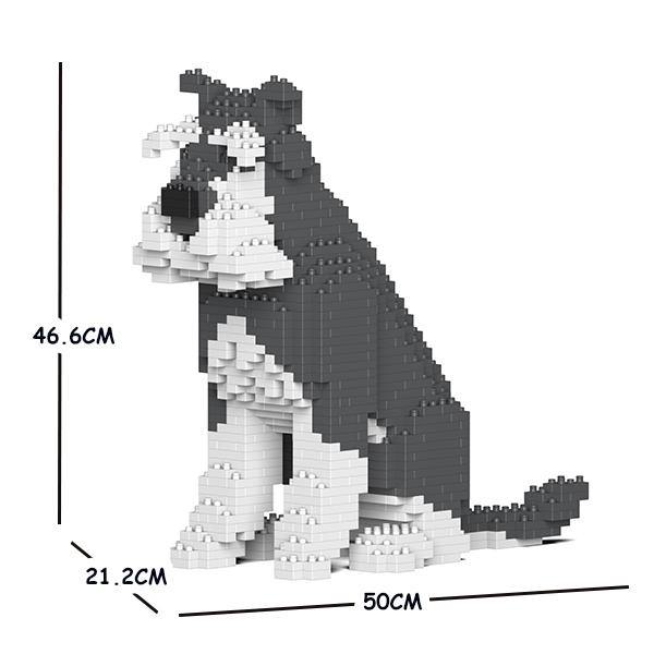 Standard Schnauzer Dog Sculptures - LAminifigs , lego style jekca building set