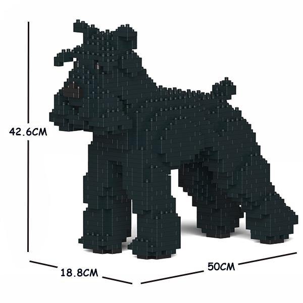 Standard Schnauzer Dog Sculptures - LAminifigs , lego style jekca building set