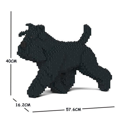 Standard Schnauzer Dog Sculptures - LAminifigs , lego style jekca building set