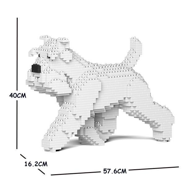 Standard Schnauzer Dog Sculptures - LAminifigs , lego style jekca building set