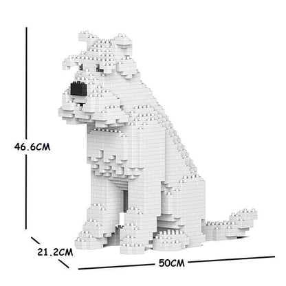 Standard Schnauzer Dog Sculptures - LAminifigs , lego style jekca building set