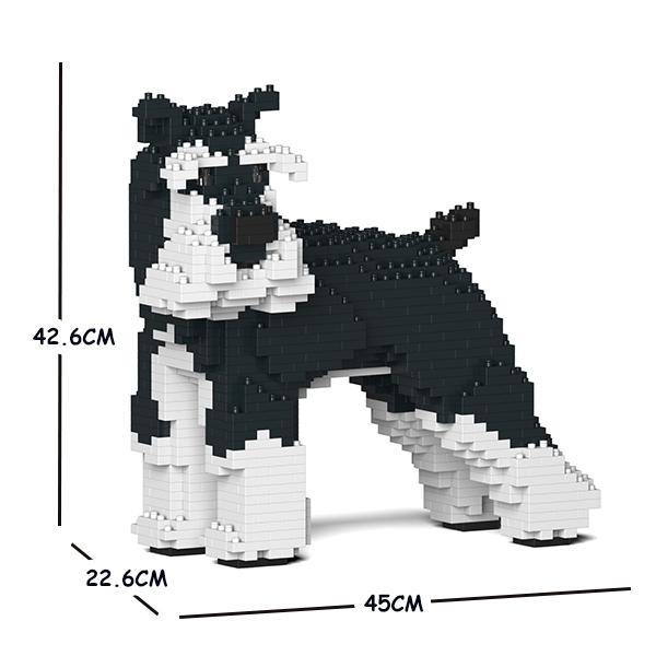 Standard Schnauzer Dog Sculptures - LAminifigs , lego style jekca building set