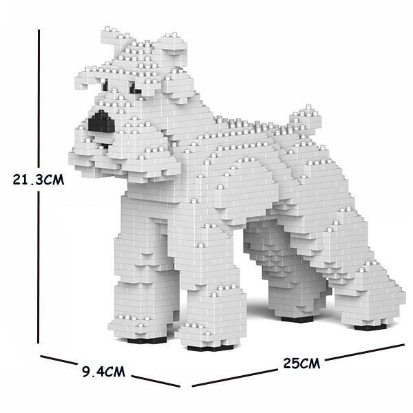 Standard Schnauzer Dog Sculptures - LAminifigs , lego style jekca building set