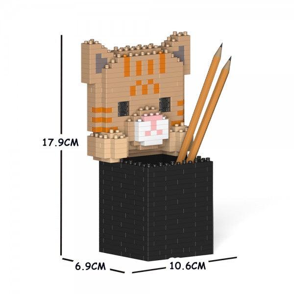 Tabby Cat Pencil Cup - LAminifigs , lego style jekca building set