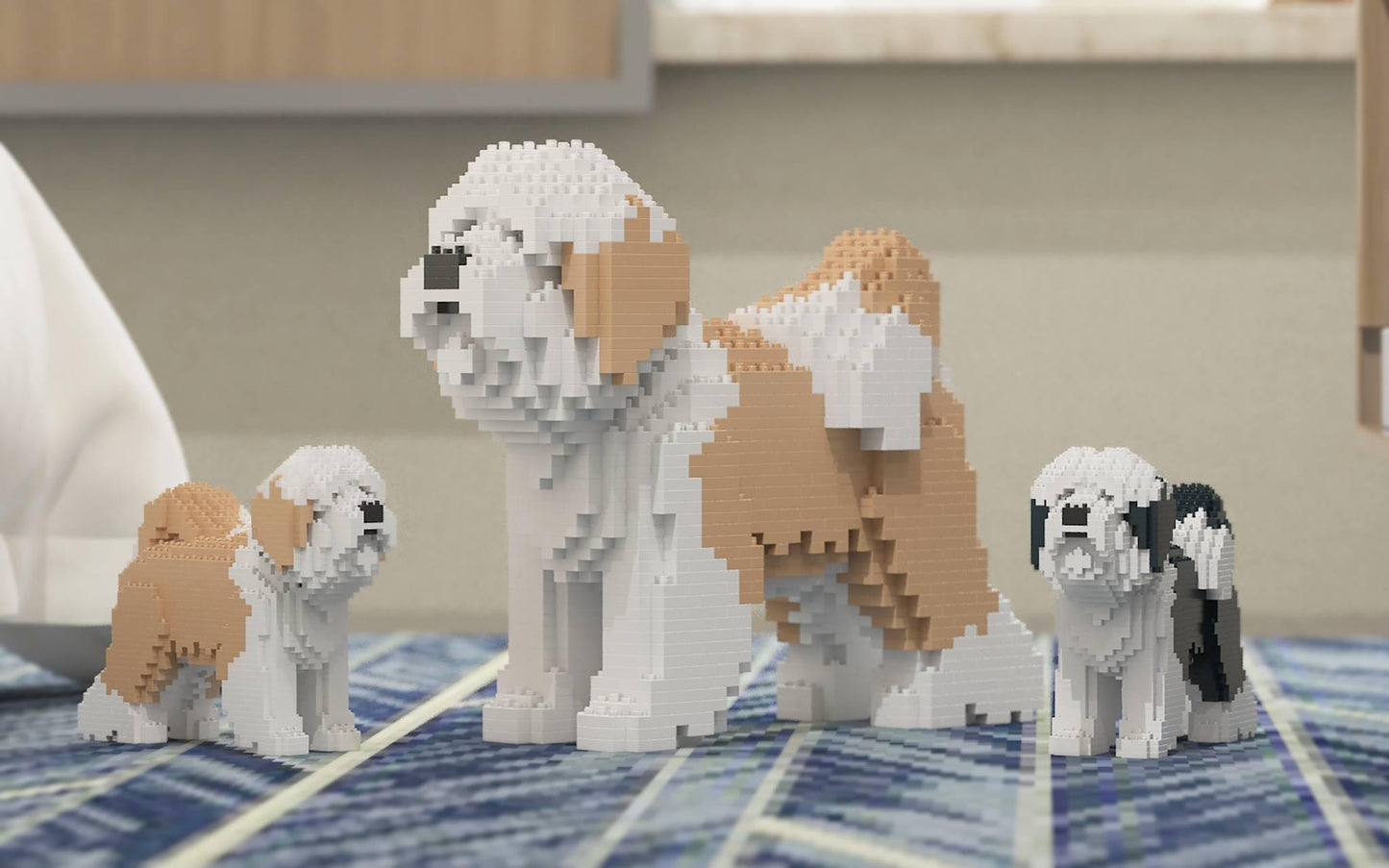 Tibetan Terrier Dog Sculptures - LAminifigs , lego style jekca building set