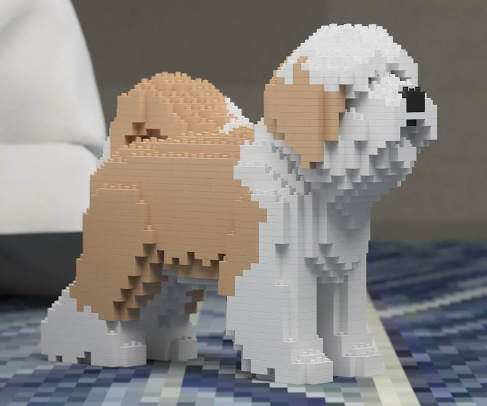 Tibetan Terrier Dog Sculptures - LAminifigs , lego style jekca building set