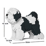 Tibetan Terrier Dog Sculptures - LAminifigs , lego style jekca building set