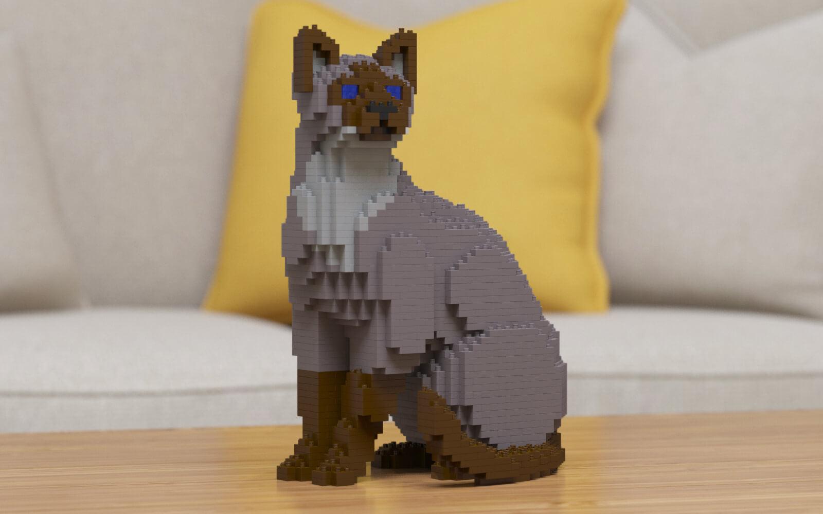 Tonkinese Cats Sculptures - LAminifigs , lego style jekca building set