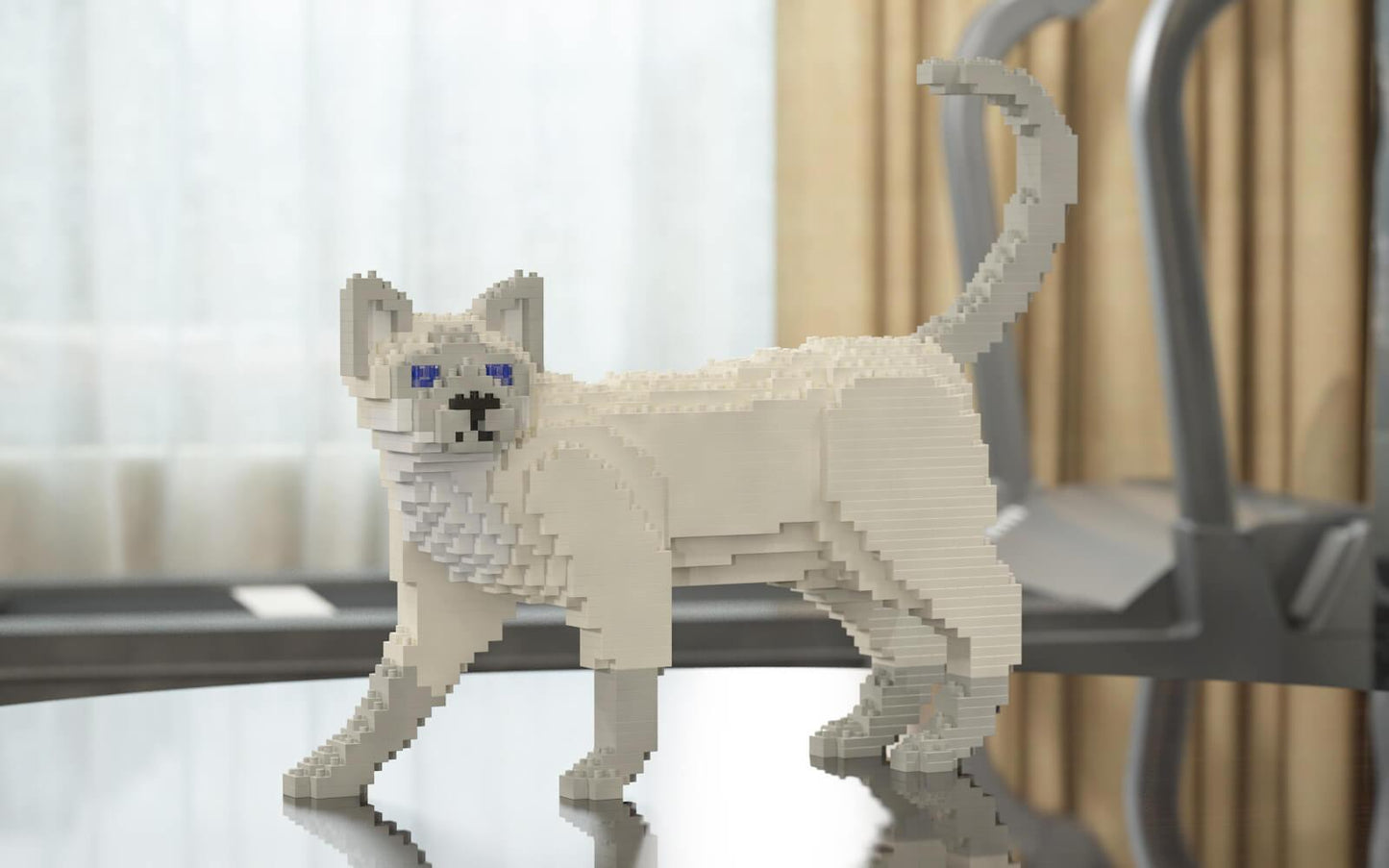 Tonkinese Cats Sculptures - LAminifigs , lego style jekca building set