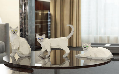 Tonkinese Cats Sculptures - LAminifigs , lego style jekca building set