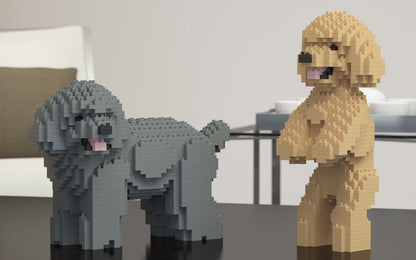 Toy Poodle Dog Sculptures - LAminifigs , lego style jekca building set