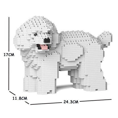 Toy Poodle Dog Sculptures - LAminifigs , lego style jekca building set