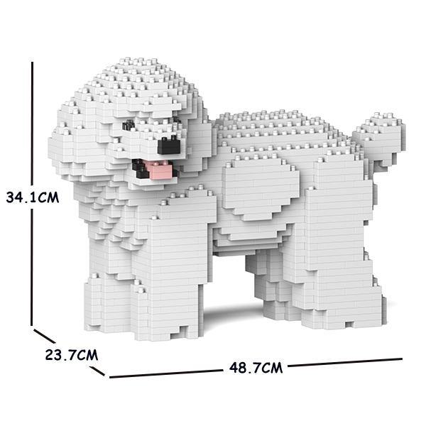 Toy Poodle Dog Sculptures - LAminifigs , lego style jekca building set