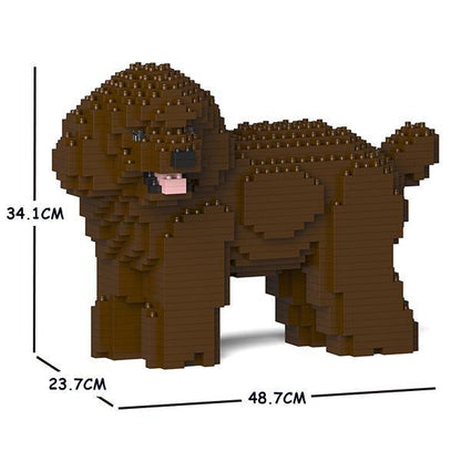 Toy Poodle Dog Sculptures - LAminifigs , lego style jekca building set