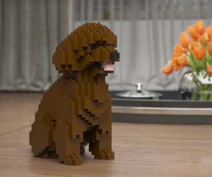 Toy Poodle Dog Sculptures - LAminifigs , lego style jekca building set