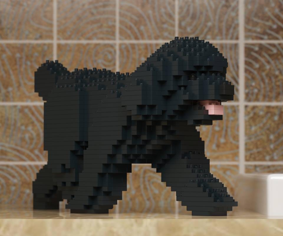 Toy Poodle Dog Sculptures - LAminifigs , lego style jekca building set