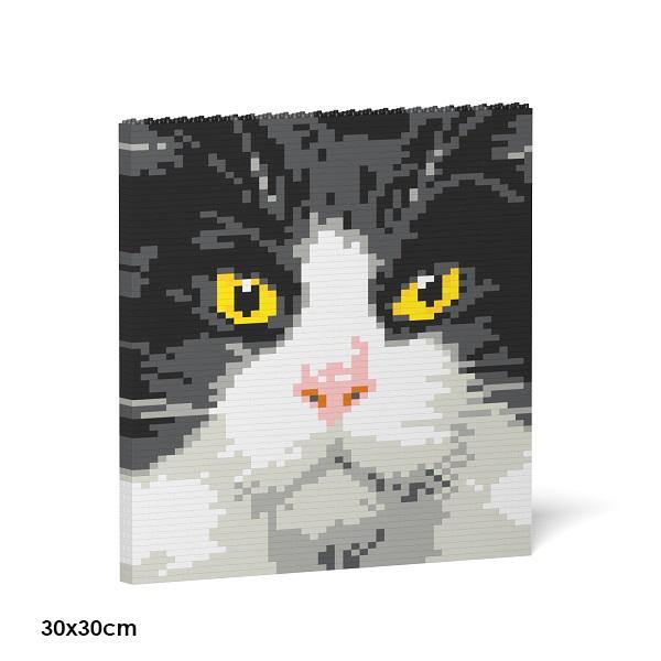 Tuxedo Cat Brick Paintings - LAminifigs , lego style jekca building set