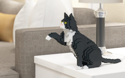 Tuxedo Cats Sculptures - LAminifigs , lego style jekca building set