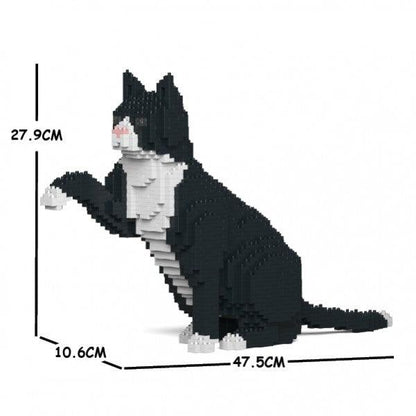 Tuxedo Cats Sculptures - LAminifigs , lego style jekca building set