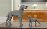 Weimaraner Dog Sculptures - LAminifigs , lego style jekca building set
