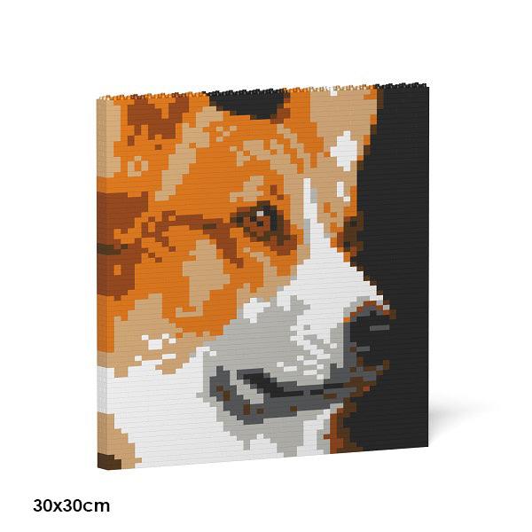 Welsh Corgi Brick Paintings - LAminifigs , lego style jekca building set