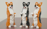 Welsh Corgi Dog Sculptures - LAminifigs , lego style jekca building set