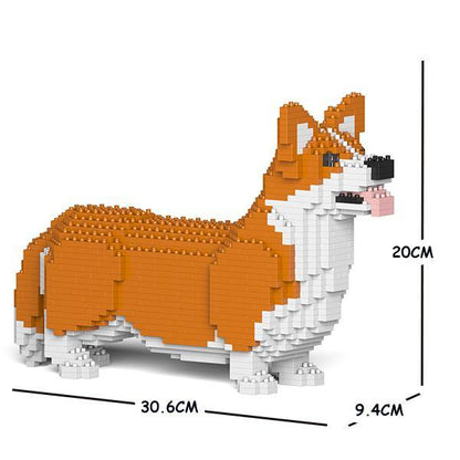 Welsh Corgi Dog Sculptures - LAminifigs , lego style jekca building set