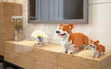 Welsh Corgi Dog Sculptures - LAminifigs , lego style jekca building set
