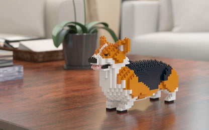 Welsh Corgi Dog Sculptures - LAminifigs , lego style jekca building set