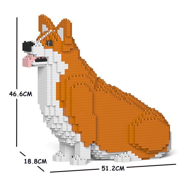 Welsh Corgi Dog Sculptures - LAminifigs , lego style jekca building set